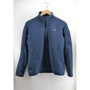 Patagonia‎ Women's Better Sweater 1/4-Zip Fleece Pullover Navy Size M